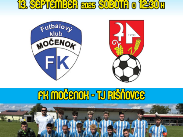 Futbalový zápas dorastencov medzi FK Močenok a TJ Rišňovce