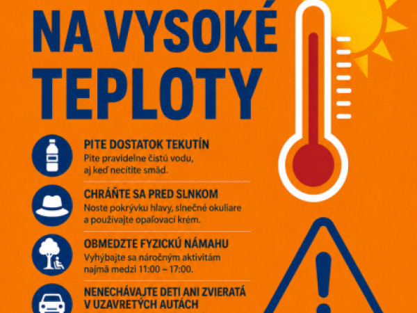 Výstrahy 3. stupňa - horúčavy v dňoch 27. až 28. júna 2026