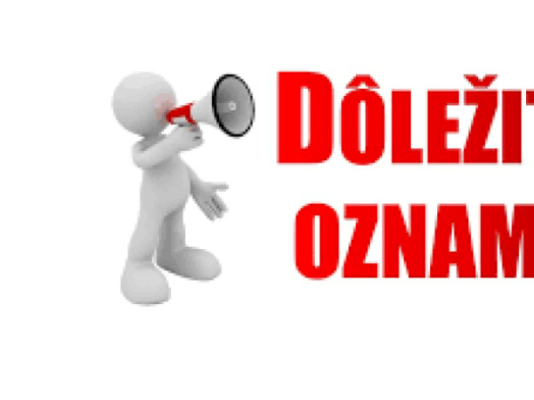 Oznam pre občanov ul. Chalupy, Rokošova, Mlynská, A. Hlinku a M.R. Štefánika
