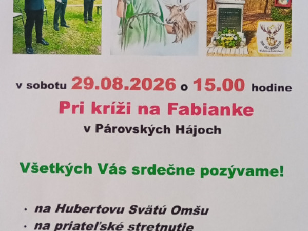 Sv. omša na Fabianovej doline v sobotu 29. augusta