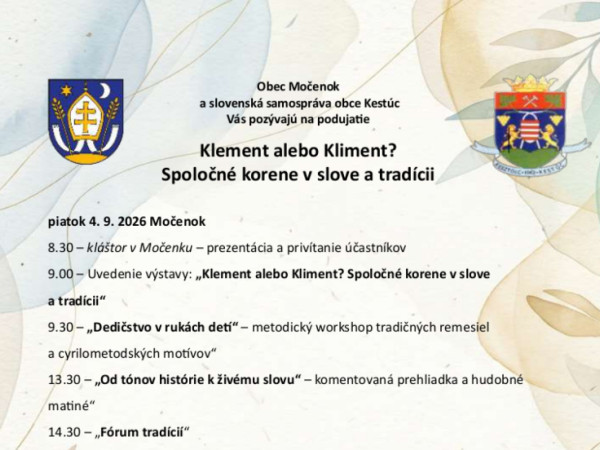 Klement alebo Kliment? Spoločné korene v slove a tradícii