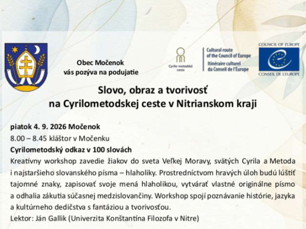 Slovo, obraz a tvorivosť na Cyrilometodskej ceste v Nitrianskom kraji